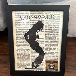 Michael Jackson Framed Moonwalk Silhouette Art
